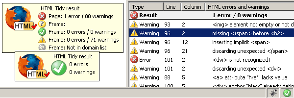HTML Validator add-on for Firefox